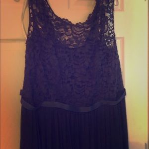 Navy Lace bridesmaid dress